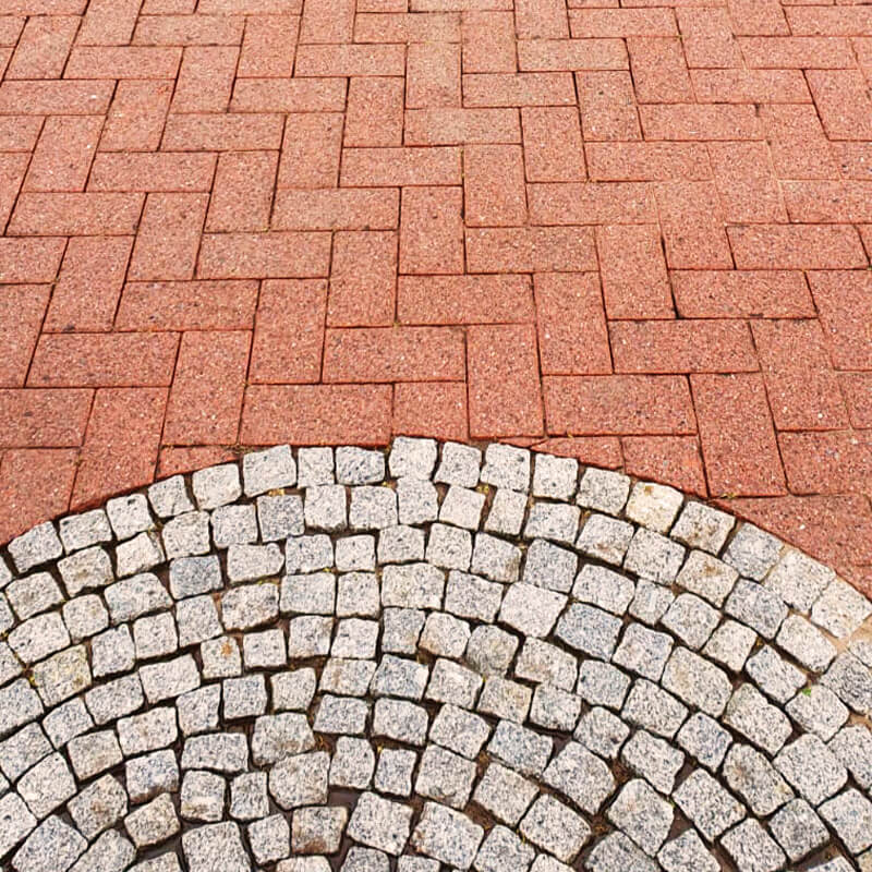 Grün Grau Pflasterreinigung Galerie 1 Nachher