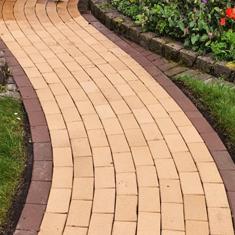 Grün Grau Pflasterreinigung Galerie 2 Nachher