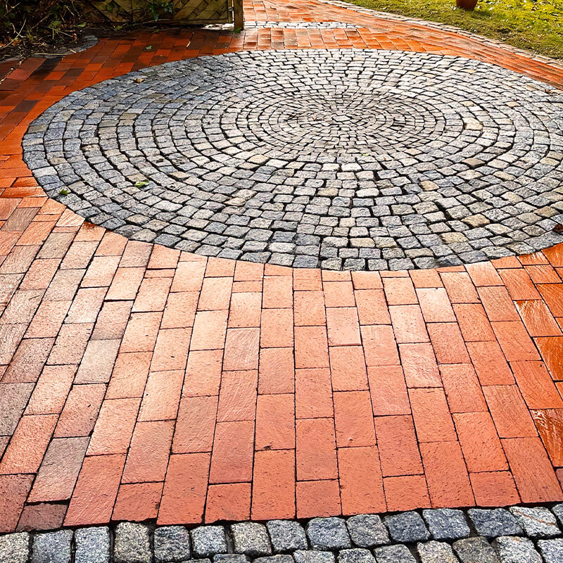 Grün Grau Pflasterreinigung Galerie 5 Nachher