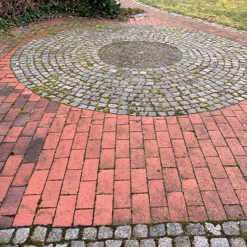 Grün Grau Pflasterreinigung Galerie 5 Vorher