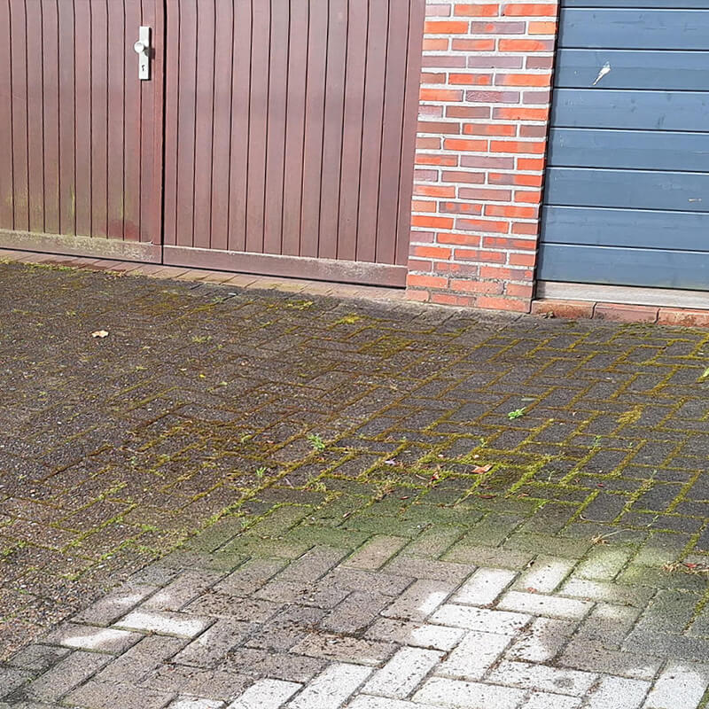 Grün Grau Pflasterreinigung Galerie 10 Vorher